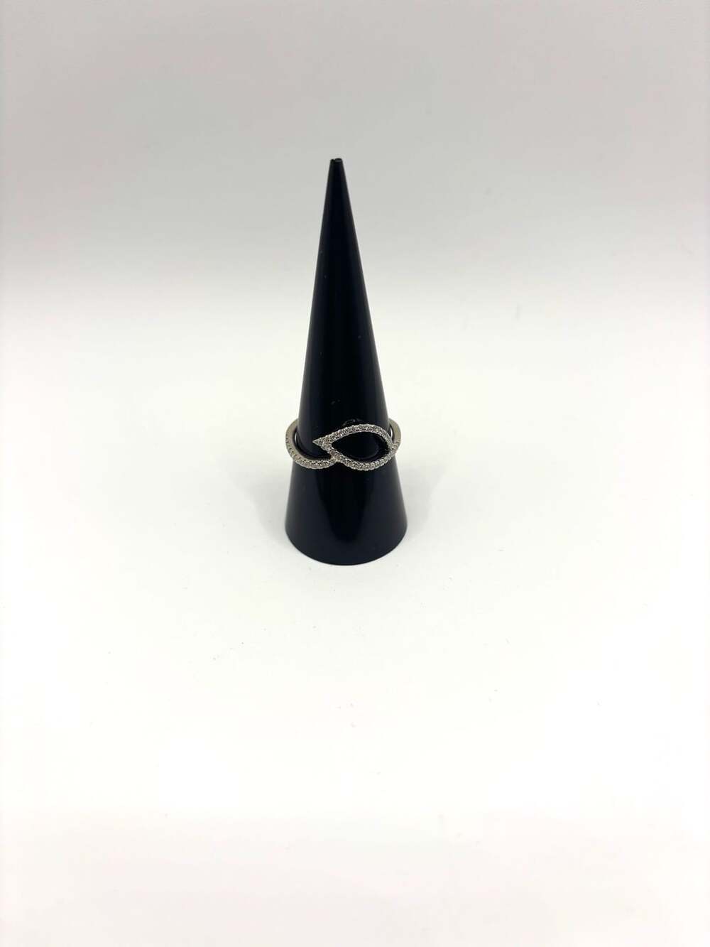 Gabriel & Co. 14k White Gold Leaf Diamond Bypass Ring
